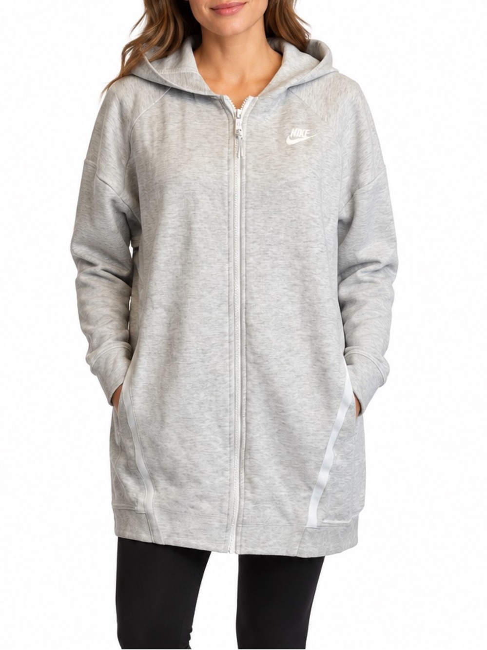 Nike Tech Fleece Cocoon Hoodie Gray Women’s M Longline